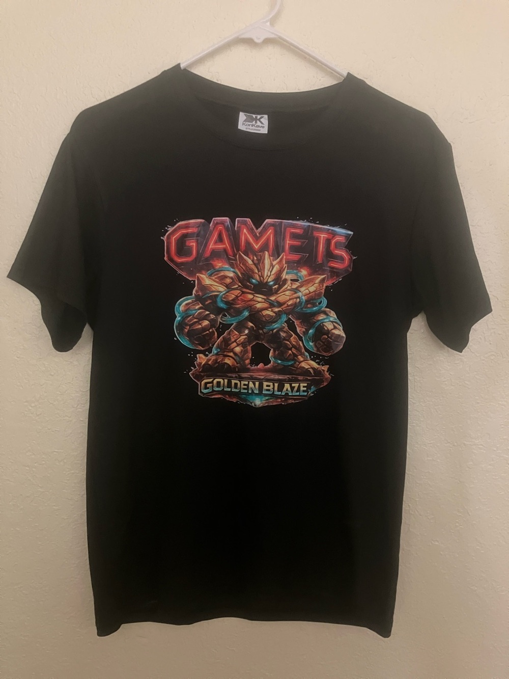 The Gamets T-Shirt Design-Golden Blaze Unique Graphic Size S - Black Unisex